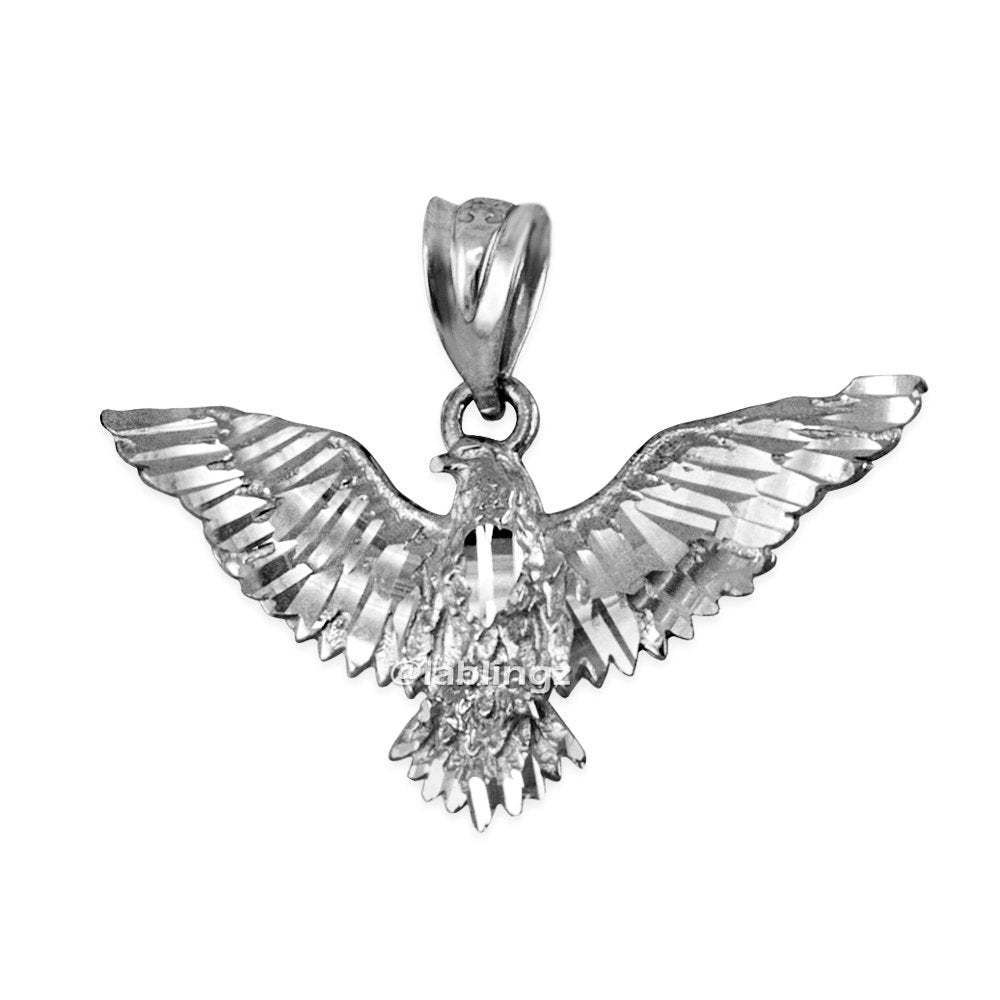 Sterling Silver Falcon Eagle DC Pendant Necklace Karma Blingz
