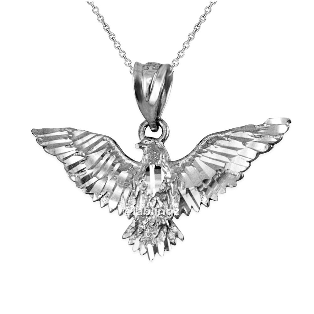 Sterling Silver Falcon Eagle DC Pendant Necklace Karma Blingz