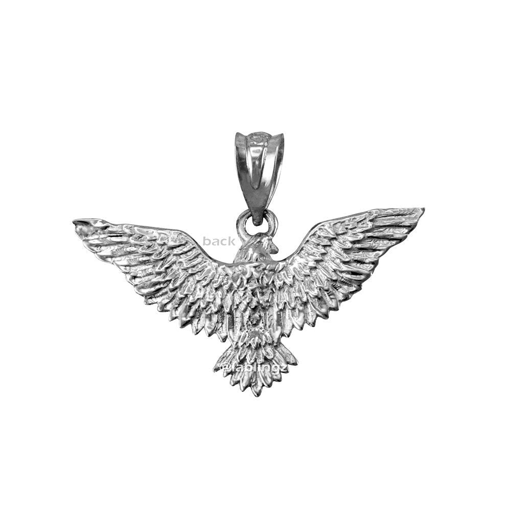 Sterling Silver Falcon Eagle DC Pendant Necklace Karma Blingz