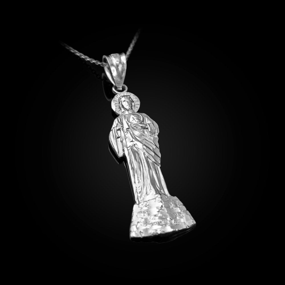 Sterling Silver Saint Jude DC Pendant Necklace Karma Blingz