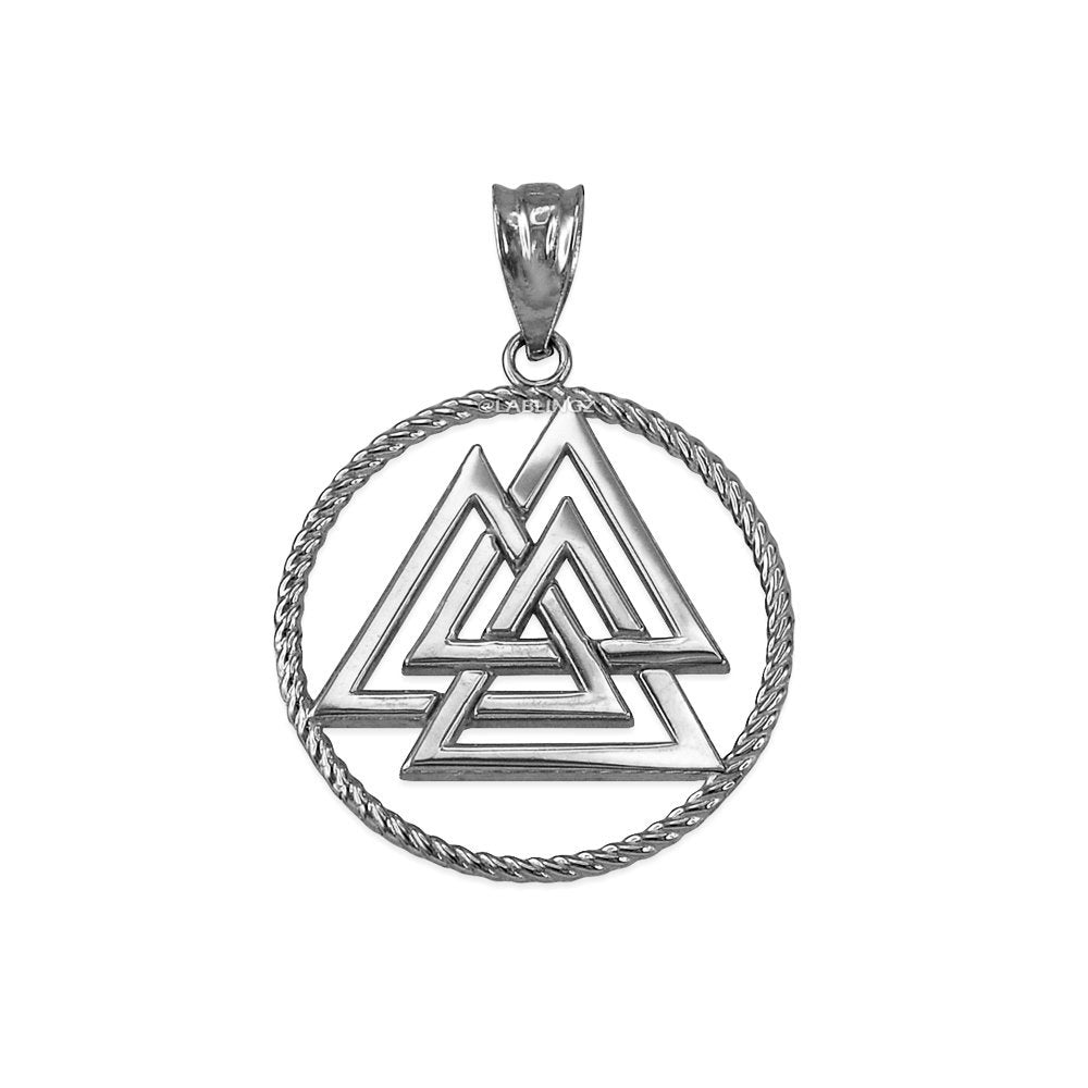 Sterling Silver Viking Valknut Pendant Necklace Karma Blingz