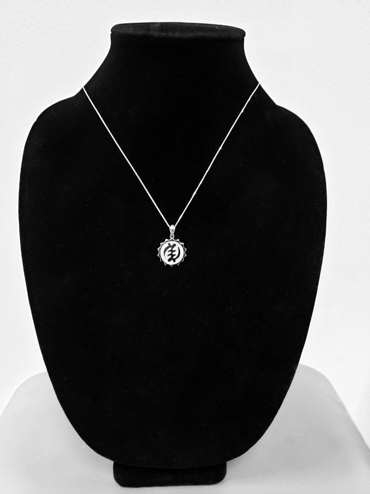 Gold African Adinkra Gye Nyame Medallion Pendant Necklace (yellow, white, rose gold, 10K, 14K) Karma Blingz