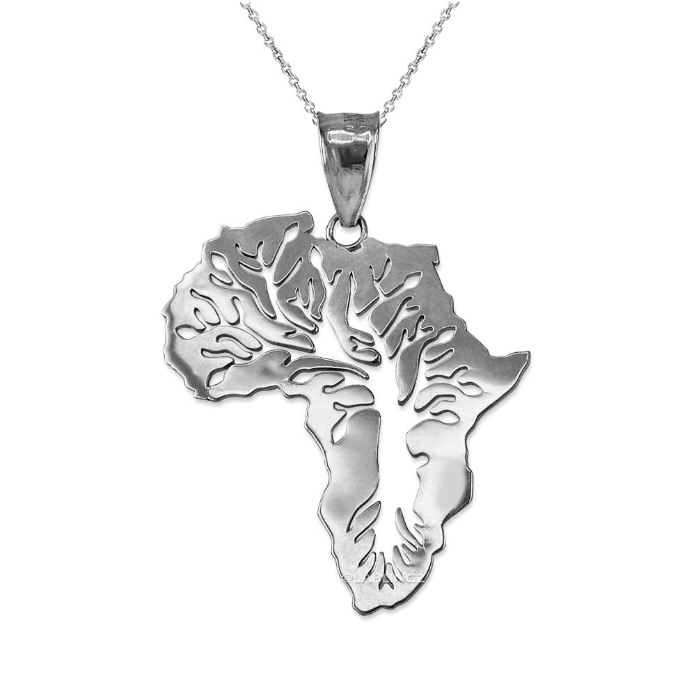 Gold Africa Tree of Life Pendant Necklace (10K, 14K, yellow, white, rose gold) Karma Blingz