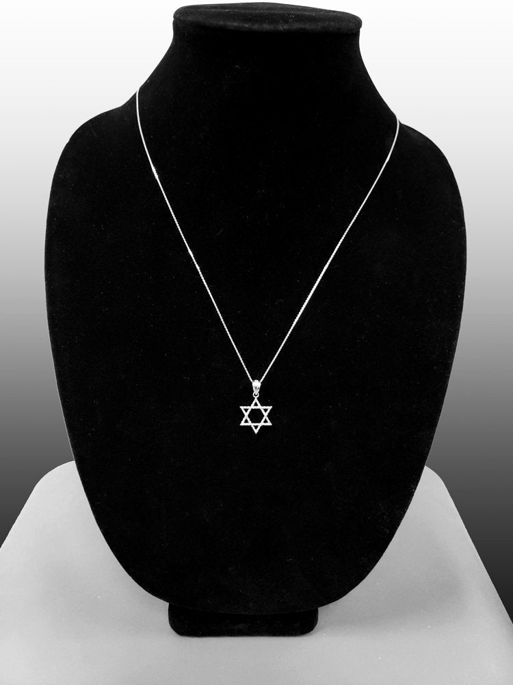 Sterling Silver Star of David Jewish Charm Necklace Karma Blingz