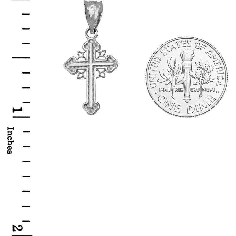 Sterling Silver Filigree Cross Charm Necklace Karma Blingz