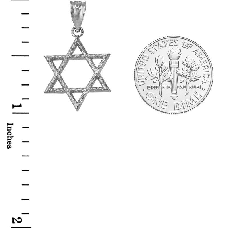 Sterling Silver Star of David Jewish Charm Necklace Karma Blingz