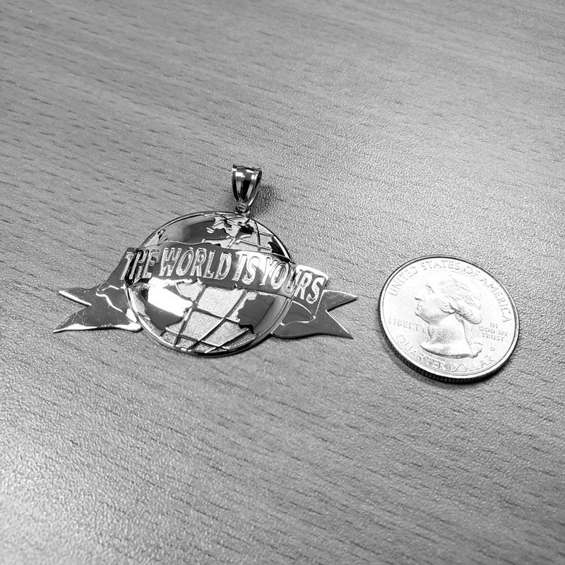 Sterling Silver The World Is Yours Globe Pendant Karma Blingz