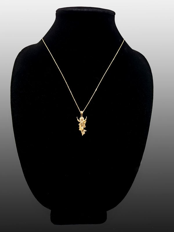 Gold Resurrection of Jesus Christ Pendant Necklace (yellow, white, rose gold, 10k, 14k) Karma Blingz