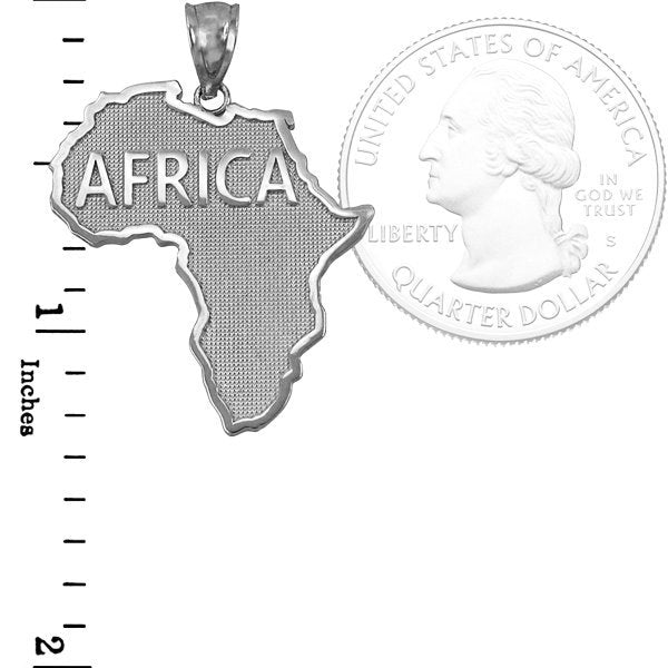 Sterling Silver Africa Pendant Necklace Karma Blingz