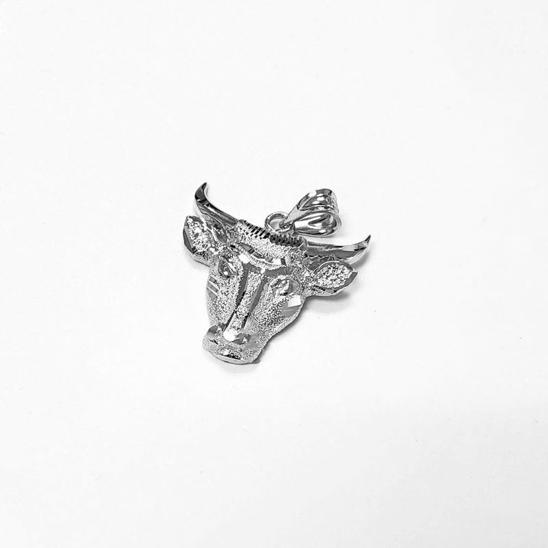 Sterling Silver Bull Head DC Pendant Necklace Karma Blingz