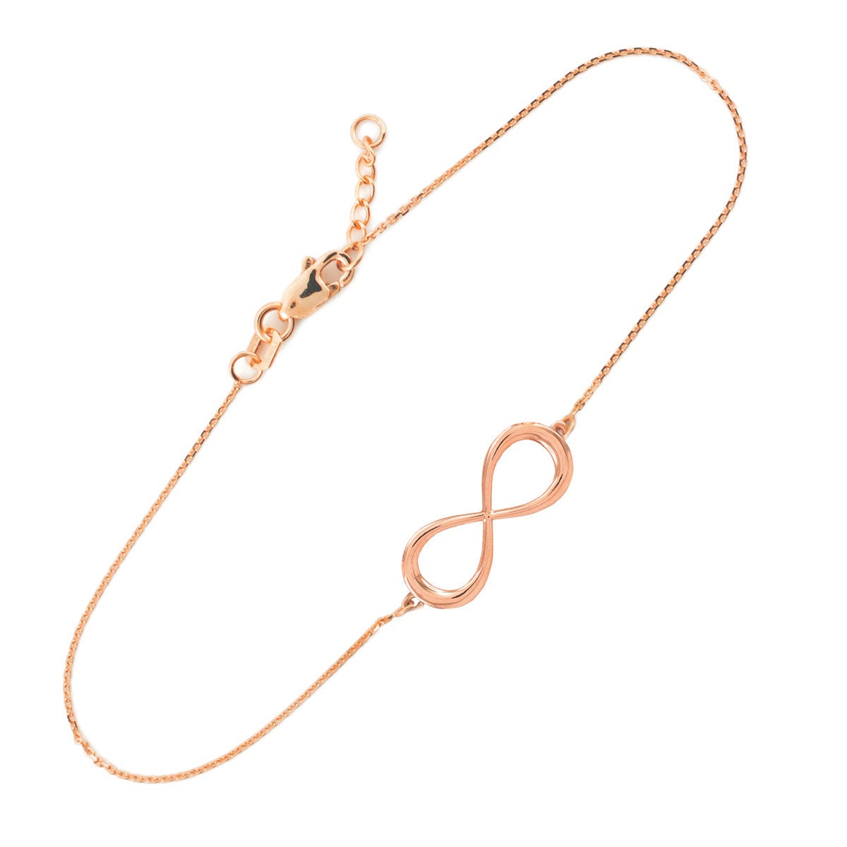 14k Gold Infinity Bracelet (yellow, white, rose gold) Karma Blingz