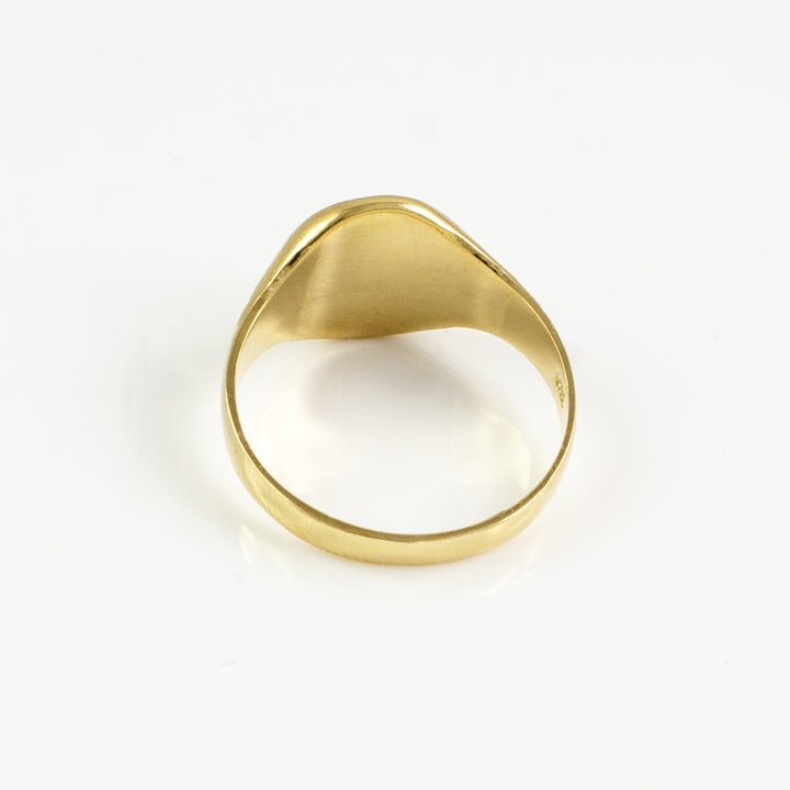 10K Yellow Gold Libra Satin DC Band Ladies Zodiac Ring Karma Blingz