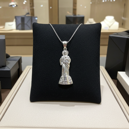Sterling Silver Saint Jude DC Pendant Necklace