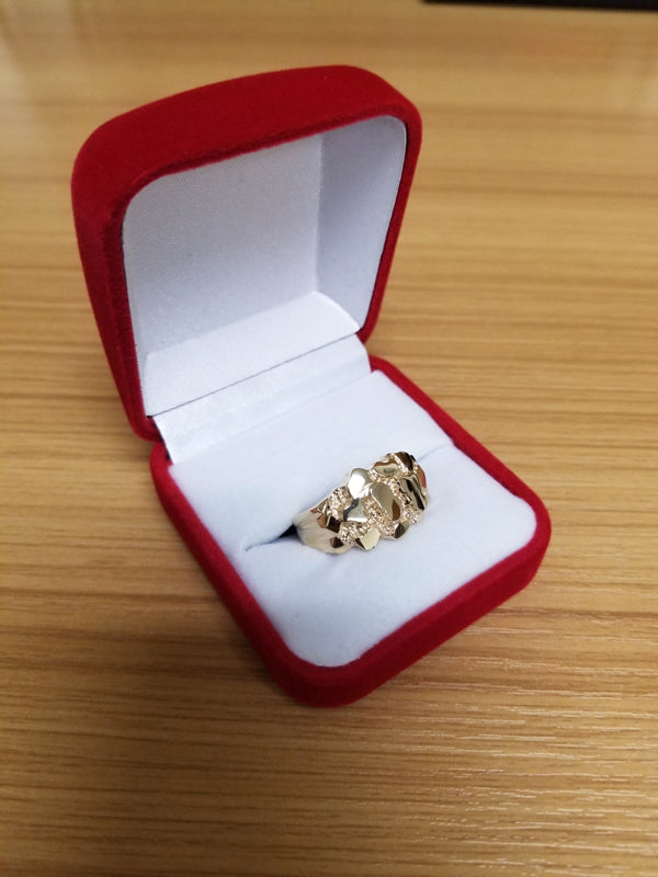 Polished Yellow Gold Nugget Ring