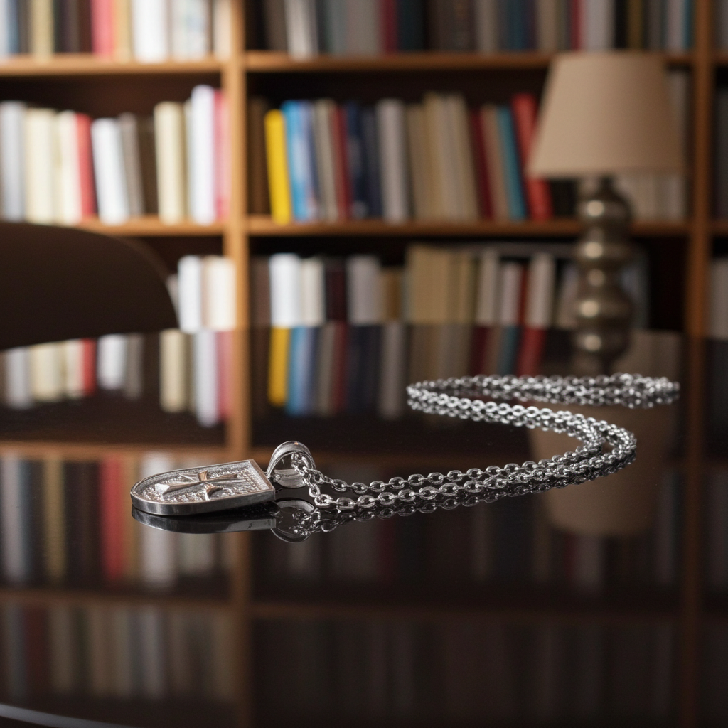 Solid Sterling Silver Maltese Cross Templar Knights Hospitaller Shield Pendant Necklace