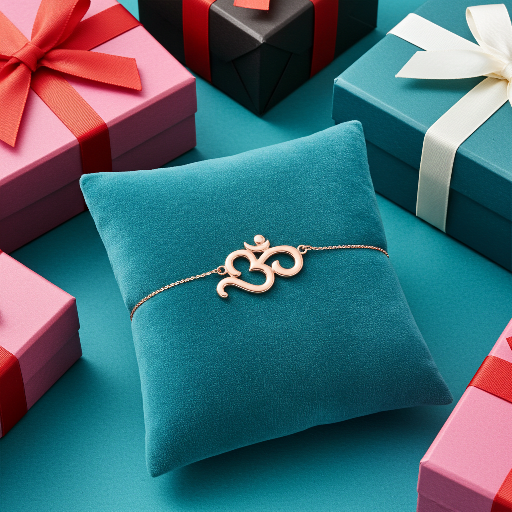 14K Gold Om Bracelet (yellow, white, rose gold)