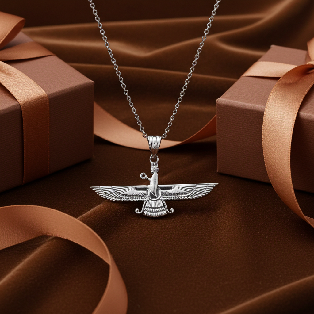 Sterling Silver Farvahar Womens Pendant Necklace