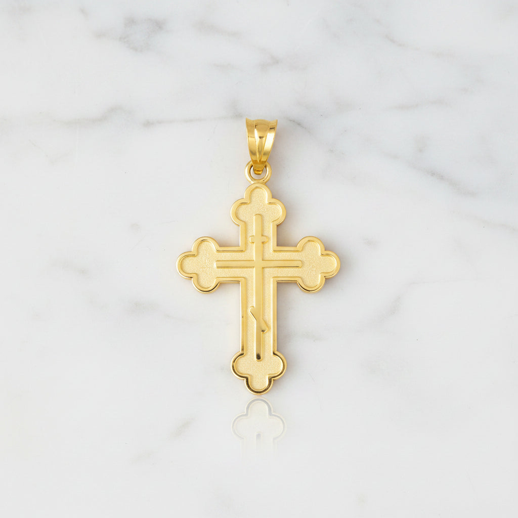 Russian Orthodox Cross Gold Color Options | Karma Blingz