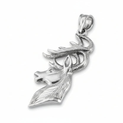 Gold Deer Buck Head DC Pendant (10K, 14K, yellow, white, rose gold)