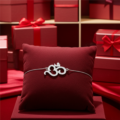 14K Gold Om Bracelet (yellow, white, rose gold)