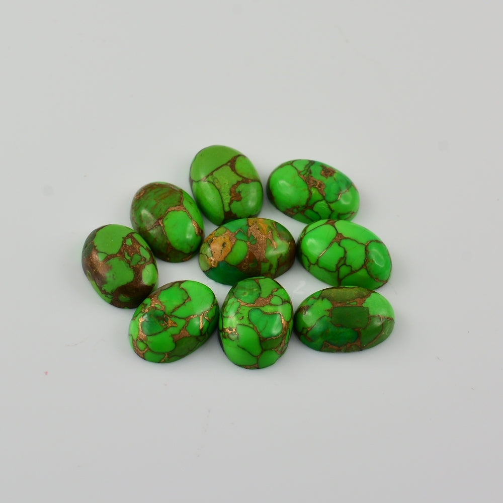 Gold Celtic Knot Green Copper Turquoise Ring