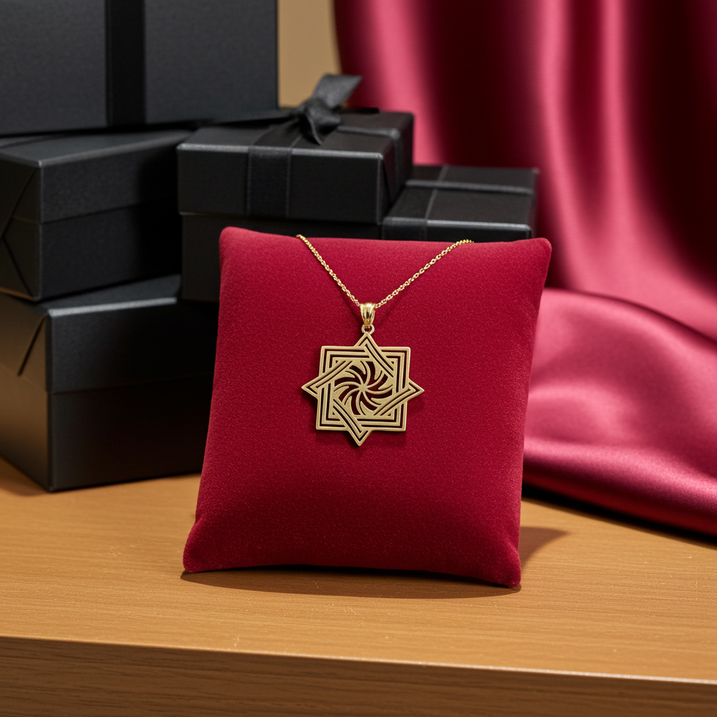 Polished Gold Armenian Eternity Symbol Pendant Necklace (10k, 14k, yellow, white, rose gold)