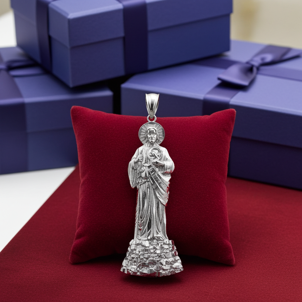 Sterling Silver Saint Jude DC Charm Pendant (Small, Medium, Large)