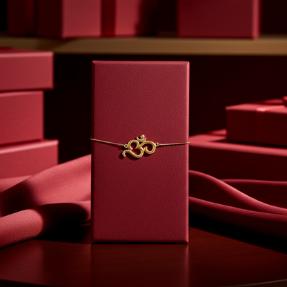 14K Gold Om Bracelet (yellow, white, rose gold)