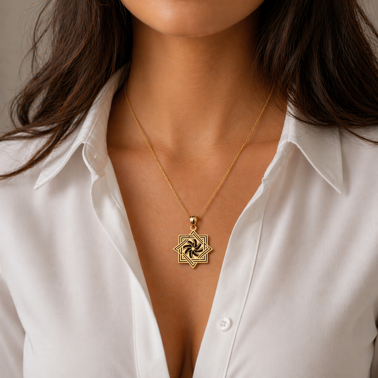 Polished Gold Armenian Eternity Symbol Pendant Necklace (10k, 14k, yellow, white, rose gold)