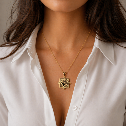 Polished Gold Armenian Eternity Symbol Pendant Necklace (10k, 14k, yellow, white, rose gold)