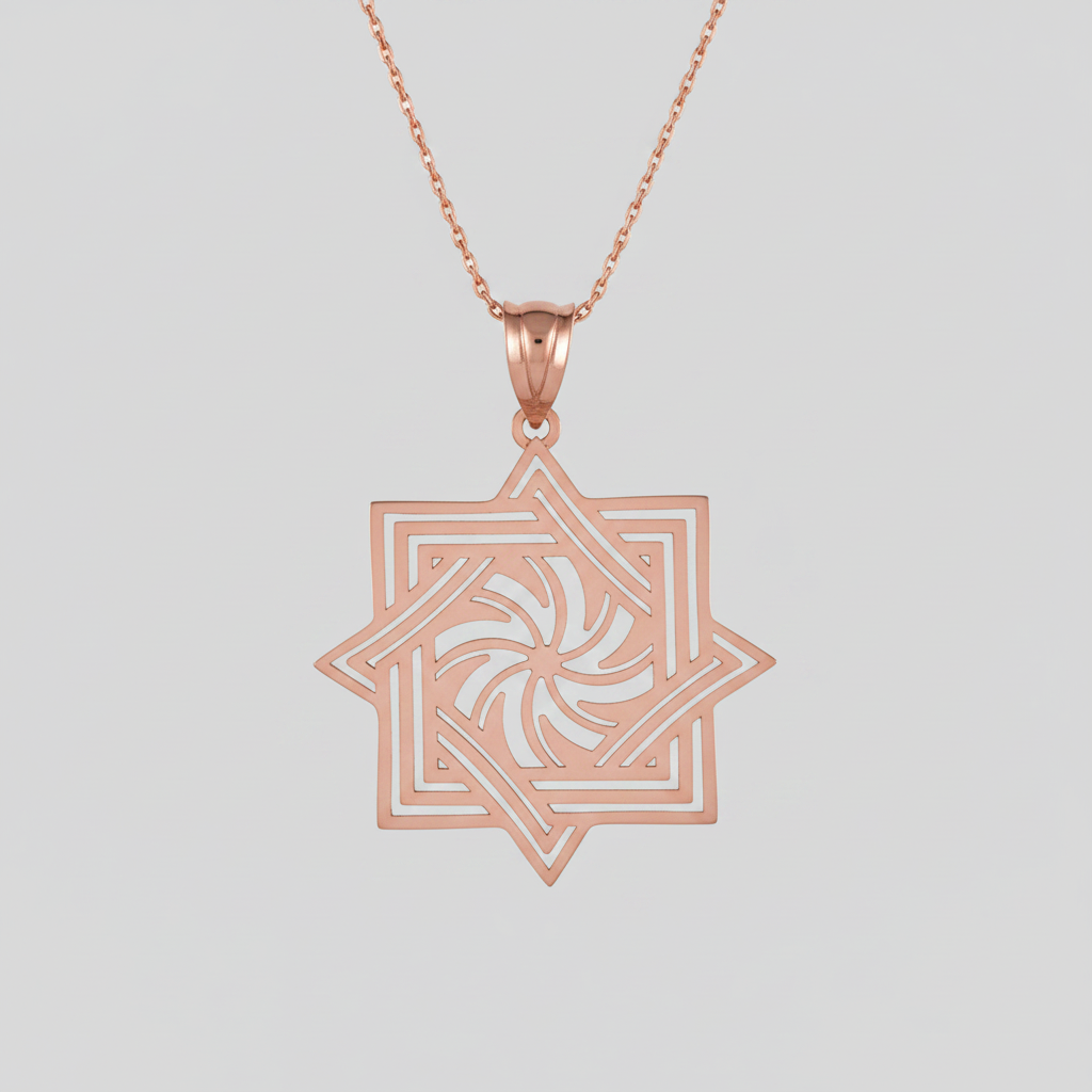 Polished Gold Armenian Eternity Symbol Pendant Necklace (10k, 14k, yellow, white, rose gold)