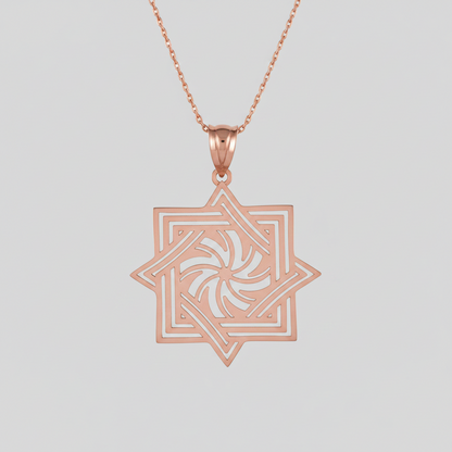 Polished Gold Armenian Eternity Symbol Pendant Necklace (10k, 14k, yellow, white, rose gold)