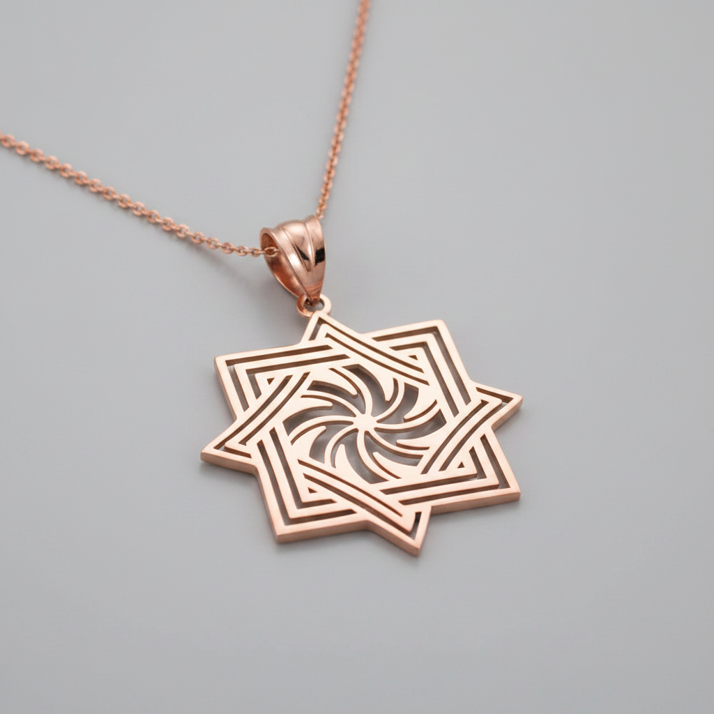 Polished Gold Armenian Eternity Symbol Pendant Necklace (10k, 14k, yellow, white, rose gold)