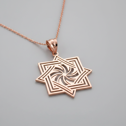 Polished Gold Armenian Eternity Symbol Pendant Necklace (10k, 14k, yellow, white, rose gold)