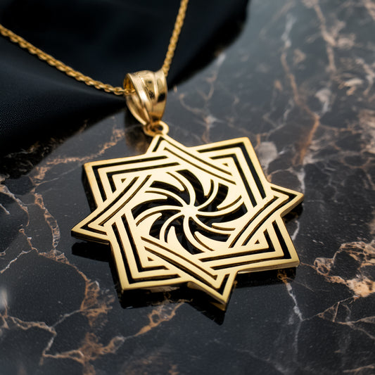 Polished Gold Armenian Eternity Symbol Pendant Necklace (10k, 14k, yellow, white, rose gold)