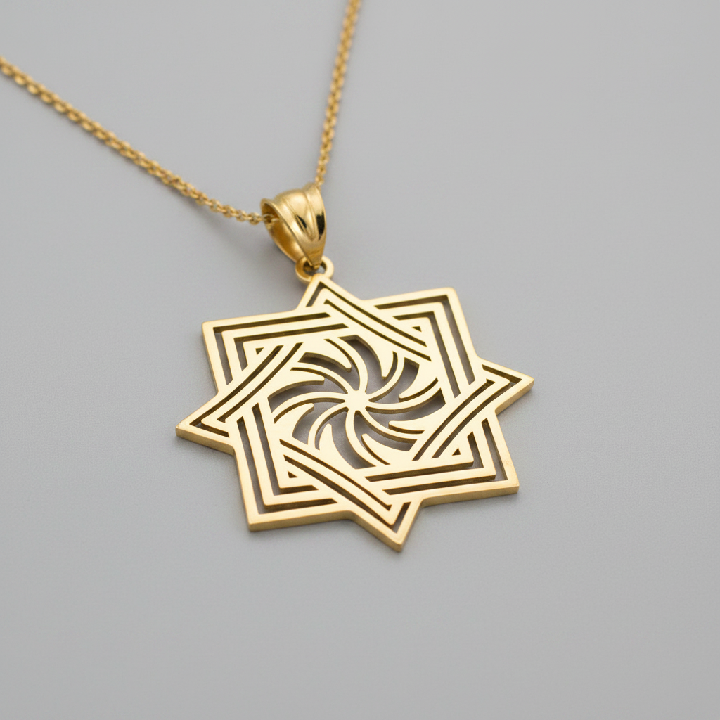 Polished Gold Armenian Eternity Symbol Pendant Necklace (10k, 14k, yellow, white, rose gold)