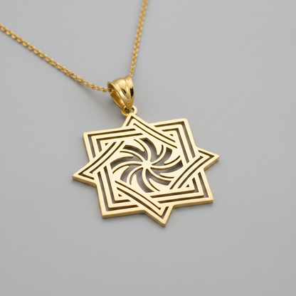 Polished Gold Armenian Eternity Symbol Pendant Necklace (10k, 14k, yellow, white, rose gold)