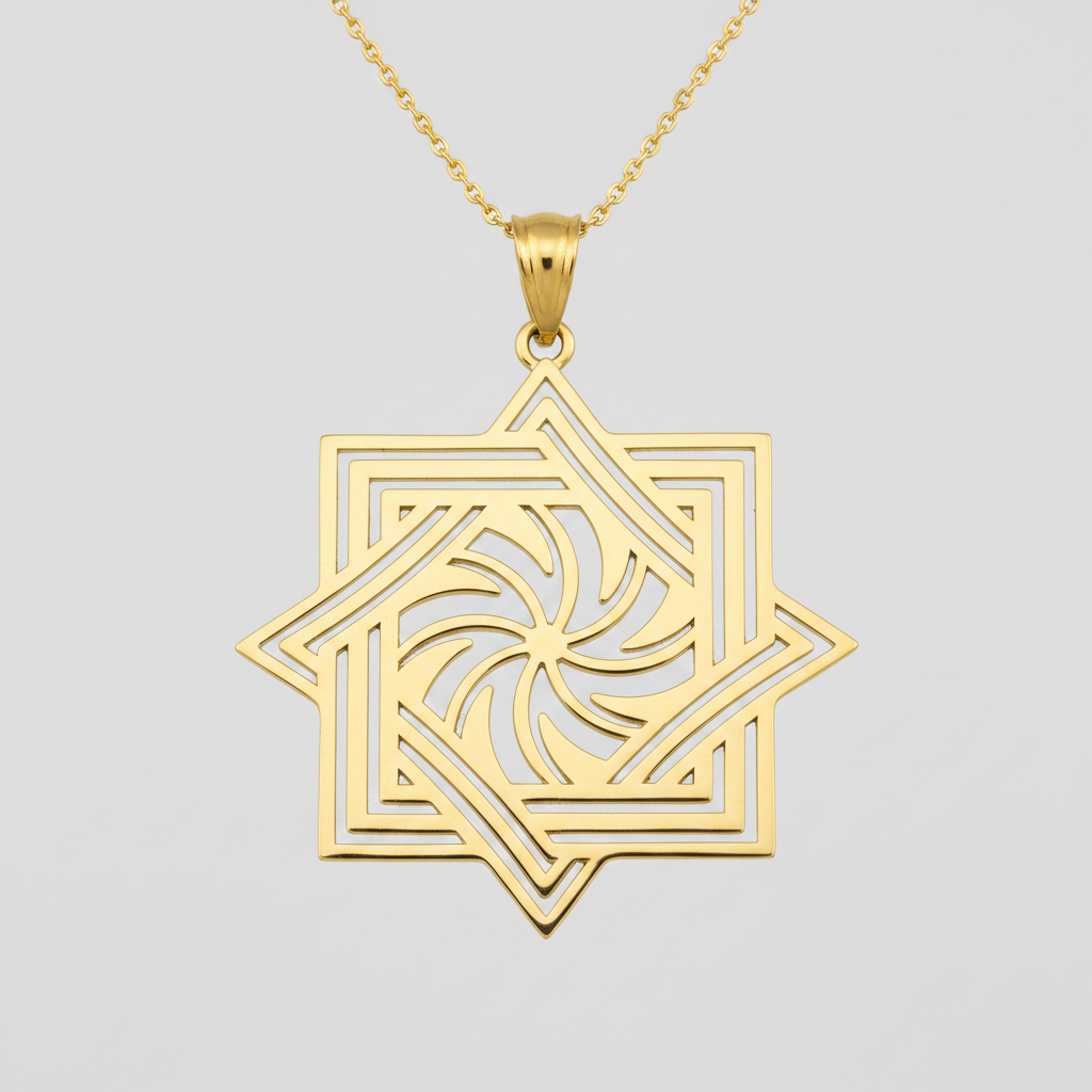 Polished Gold Armenian Eternity Symbol Pendant Necklace (10k, 14k, yellow, white, rose gold)