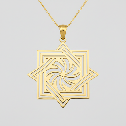 Polished Gold Armenian Eternity Symbol Pendant Necklace (10k, 14k, yellow, white, rose gold)