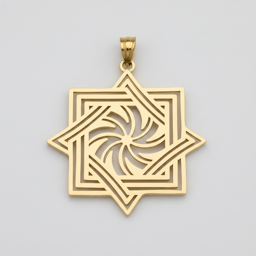 Polished Gold Armenian Eternity Symbol Pendant Necklace (10k, 14k, yellow, white, rose gold)
