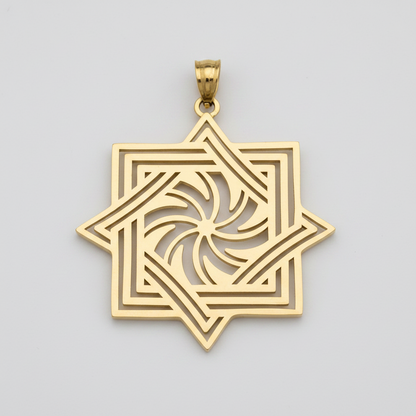 Polished Gold Armenian Eternity Symbol Pendant Necklace (10k, 14k, yellow, white, rose gold)