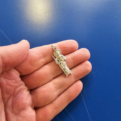 Gold St. Jude Sparkle-Cut Pendant Necklace