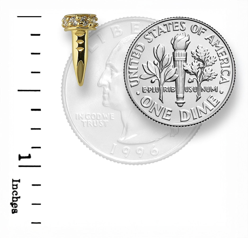 14K Gold Nail Earrings Set Pair | Karma Blingz