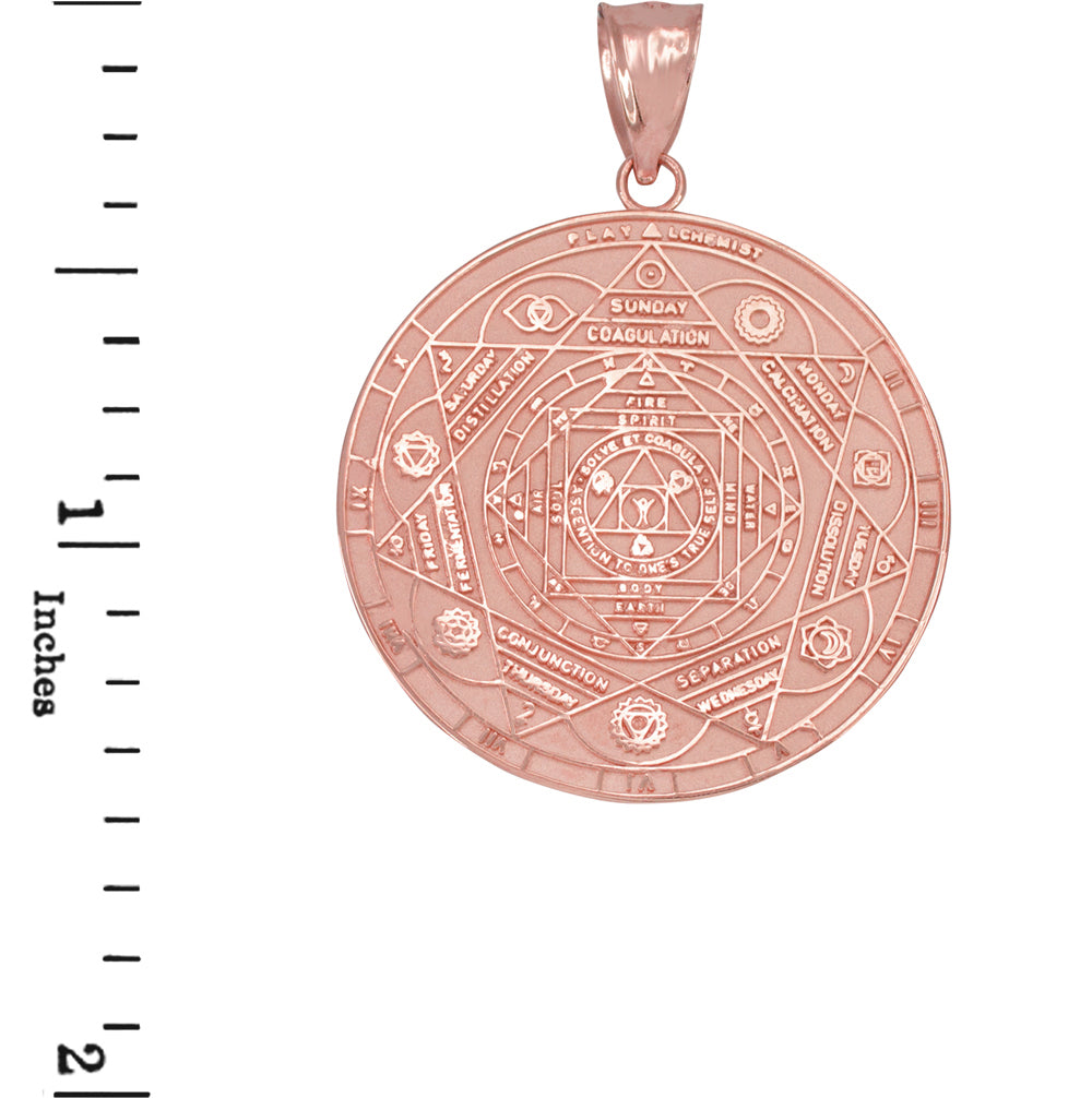 Gold Om 7 Chakra Calendar Yoga Meditation Pendant (S/M)