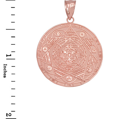 Gold Om 7 Chakra Calendar Yoga Meditation Pendant (S/M)