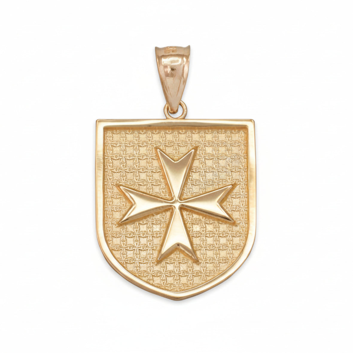 Gold pendant with a Maltese cross