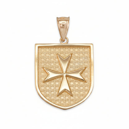 Gold pendant with a Maltese cross