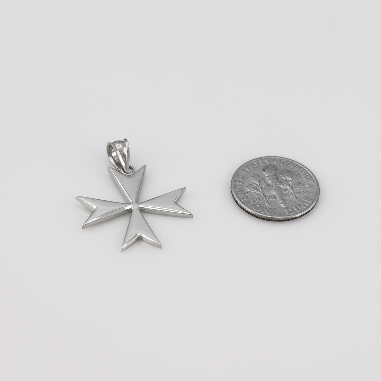 Sterling Silver Maltese Cross Pendant Necklace | Symbol of Courage, Honor, and Protection