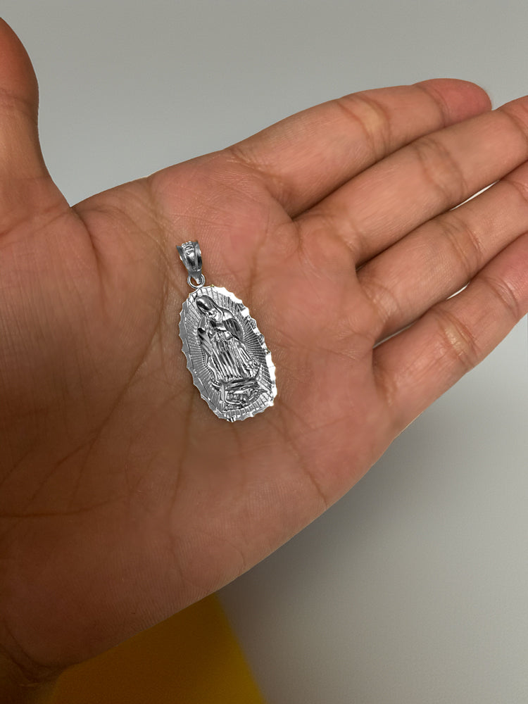 Sterling Silver Our Lady of Guadalupe DC Pendant Necklace