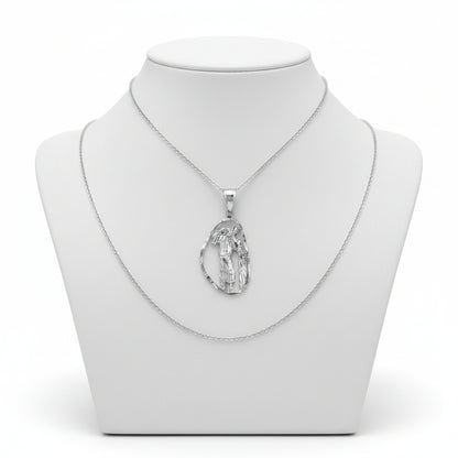 Sterling Silver Zodiac Sign DC Pendant Necklace Diamond-Cut Open Design 12 Astrology Signs